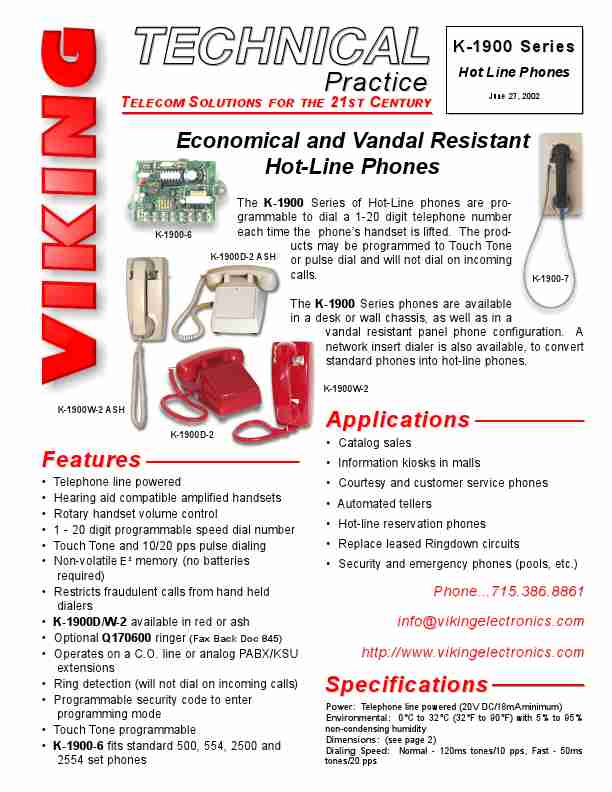 Viking Cordless Telephone K-1900W-2-page_pdf